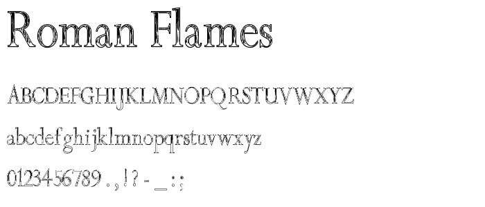 Roman Flames font